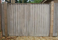 wooden fence after spraying